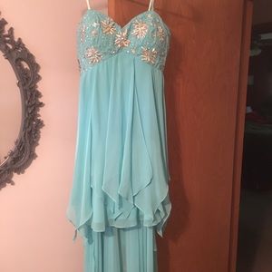 High lo strapless Prom dress. Size 10.